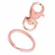 Ovaler rosegoldfarben Schlüsselring mit Karabinerhaken stabil und schlicht - Schlüsselanhänger selber machen - Leisure-Beads DIY