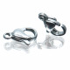 200x Edelstahl Karabinerhaken 12mm silberfarben Schmuckverschluss - Edelstahl Schmuckzubehör