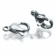 200x Edelstahl Karabinerhaken 12mm silberfarben Schmuckverschluss - Edelstahl Schmuckzubehör - Leisure-Beads DIY