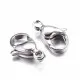 10x Edelstahl 316 Karabinerhaken 12mm glatter silberfarben Schmuckverschluss - Edelstahl Schmuckzubehör - Leisure-Beads DIY