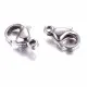 10x Edelstahl Karabinerhaken 10mm hochglanz silberfarben Schmuckverschluss - Edelstahl Schmuckzubehör - Leisure-Beads DIY