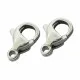 10x Edelstahl 316 Karabinerhaken 9mm silberfarben Schmuckverschluss - Edelstahl Schmuckzubehör - Leisure-Beads DIY