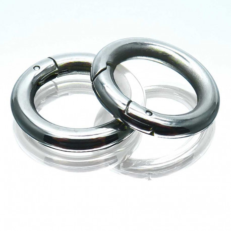 Leisure-Beads - 1x Edelstahl Ringverschluss 20x3,5mm silberfarben - Schmuckzubehör