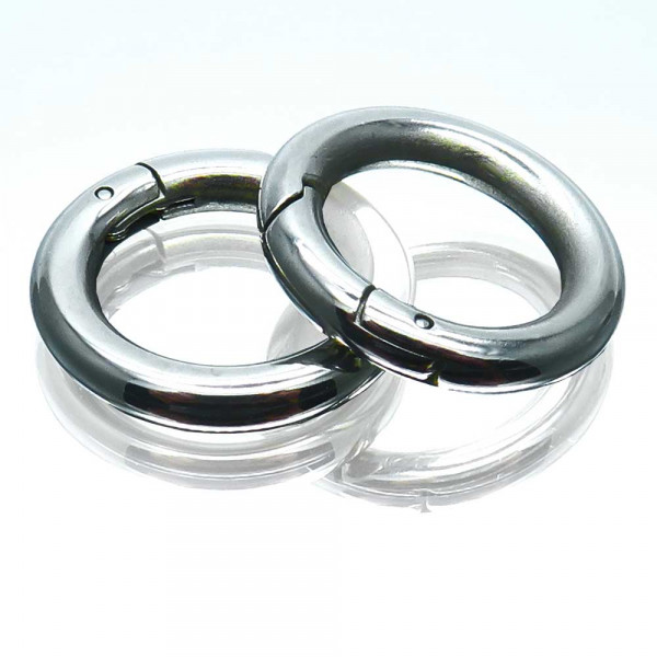 1x Edelstahl Ringverschluss 20x3,5mm silberfarben - Schmuckzubehör