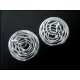 2x grosse versilberte Spirale Schmuckanhänger ca. 29 x 24 mm - Leisure-Beads DIY