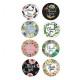 500 Sticker Durchmesser 25mm 'Thank You' bunte Aufkleber DIY - Schmuckzubehör Schmuckverpackung