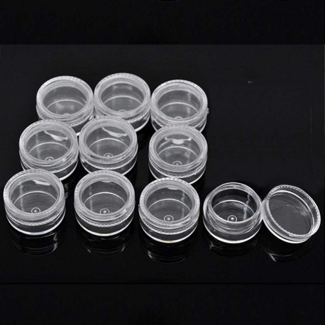 Leisure-Beads - 10x Transparente Aufbewahrungsdose 29x15mm - Schmuckzubehör Aufbewahrungsbox