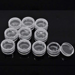 10x Transparente Aufbewahrungsdose 29x15mm - Schmuckzubehör Aufbewahrungsbox