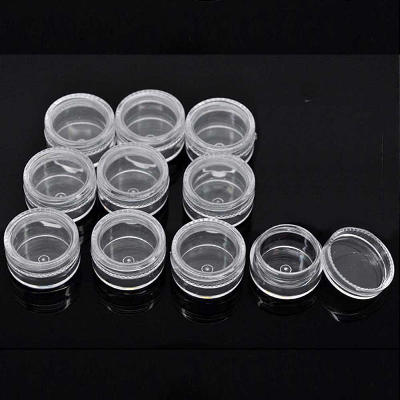 10x Transparente Aufbewahrungsdose 29x15mm - Schmuckzubehör Aufbewahrungsbox - Leisure-Beads DIY
