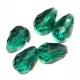 10x Petrol Glasperlen 14x10mm Tropfen - Schmuckzubehör Glasperlen - Leisure-Beads DIY