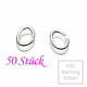 50x 925er Biegering 5,5mm x 4,3mm Sterling Silber oval Binderinge - Schmuckzubehör Biegering
