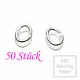 50x 925er Biegering 5,5mm x 4,3mm Sterling Silber oval Binderinge - Schmuckzubehör Biegering - Leisure-Beads DIY