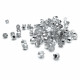 100x 3mm halbsilberfarben Glasperlen Bicone - Schmuckzubehör
