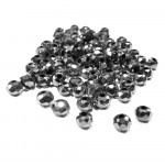 180x 2mm silberfarben Glasperlen geschliffene Rondelle - Schmuckzubehör