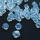 100x weiße Glasperlen 3mm halbtransparente Bicone - Schmuckzubehör Glasperlen - Leisure-Beads DIY