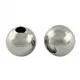 2x Edelstahl Perle 8x7,5mm Loch 3mm Kugel silberfarben Großloch - Edelstahl Schmuckzubehör - Leisure-Beads DIY