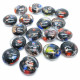 18 Stück Millefiori Glasperlen 18x19x10mm im Mix - Schmuckzubehör