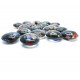18 Stück Millefiori Glasperlen 18x19x10mm im Mix - Schmuckzubehör
