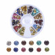 12 Farben (144 Stück) Strasssteine 4,3-4,7mm Diamantform Klebsteine - Bastelbedarf