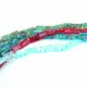 4x Strang bunte Millefiori Perlen MIX 22 im Perlenmix - Schmuckzubehör Millefiori - Leisure-Beads DIY