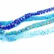 4x Strang blautönige Millefiori Perlen MIX 20 im Perlenmix - Schmuckzubehör Millefiori - Leisure-Beads DIY