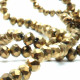135 goldfarben Glasperlen 2x3mm geschliffene Rondelle - Schmuckzubehör Glasperlen