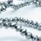 135x Glasperlen 2x3mm silberfarben - Schmuckzubehör - Leisure-Beads DIY