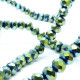 135x metallic grüne Glasperlen 2x3mm mit Glanz - Schmuckzubehör