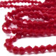 125x blutrote Glasperlen 3mm Bicone - Schmuckzubehör Glasperlen
