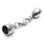 1x Edelstahl Einklebverschluss Innen 6mm 39x8mm - Schmuckzubehör