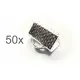 50x Bandklemme 10mm hellsilber platinfarben - Schmuckzubehör Großmengen - Leisure-Beads DIY