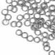 50x Edelstahl Spaltring 5mm 1,2mm Doppelring runder silberfarben Bindering - Schmuckzubehör