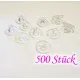 500x Silikon Ohrstopper 10x6mm transparent - Schmuckzubehör Ohrringe basteln - Leisure-Beads DIY