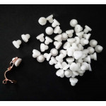 10x weiße Gummi Polster für Ohrclips 6x5mm weiche Ohrclips Polster - Schmuckzubehör zum Ohrclips selbermachen