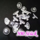 500x Silikon Ohrstopper 10x6mm transparent - Schmuckzubehör Ohrringe basteln