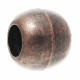 1x kupferfarben Magnetverschluss 14x12mm matt kugelförmig - Schmuckzubehör