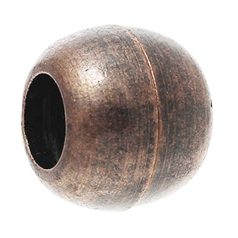 1x kupferfarben Magnetverschluss 14x12mm matt kugelförmig - Schmuckzubehör - Leisure-Beads DIY