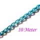 10m blaue Kette aus Aluminium 6x3.5mm azurblaue Gliederkette - Schmuckzubehör Gliederkette - Leisure-Beads DIY