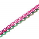 Fuchsia / pink Kette aus Aluminium 6x3.5mm rosa Gliederkette - pink Schmuckzubehör