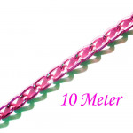 10m pink Aluminium Kette 6x3,5mm Gliederkette - pink Schmuckzubehör