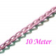 10m rosa Alukette 6x3.5mm Gliederkette - Schmuckzubehör