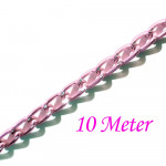 10m rosa Aluminium Kette 6x3.5mm Gliederkette - Schmuckzubehör