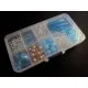 Box mit türkis goldfarben silber Perlenmix aus Acrylperlen - Schmuckzubehör Set - Leisure-Beads DIY