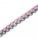 1m fliederfarbene Aluminium Kette 6x3.5mm lila Gliederkette - Schmuckzubehör