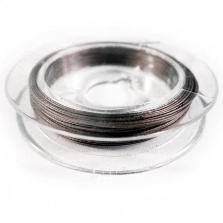 Leisure-Beads - 10m gunmetal Schmuckdraht 0,38mm Nylon ummantelt - Fädelmaterial Schmuckzubehör