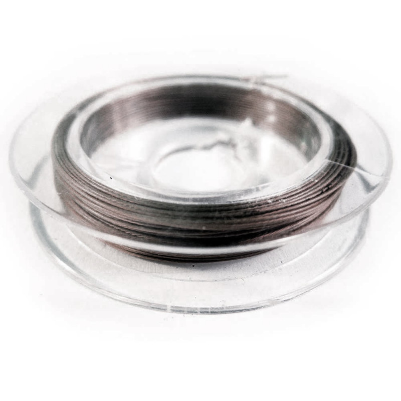 10m gunmetal Schmuckdraht 0,38mm Nylon ummantelt - Fädelmaterial Schmuckzubehör - Leisure-Beads DIY