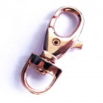 1x rosegoldfarben Karabinerhaken glatt 39x17mm Schmuckverschluss - Schmuckzubehör