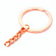 Rosegoldfarben Schlüsselring 28mm mit Kette - Schlüsselanhänger