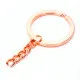 Rosegoldfarben Schlüsselring 28mm mit Kette - Schlüsselanhänger - Leisure-Beads DIY