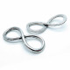 1x silberfarben Infinity 35x14mm Unendlichkeitszeichen Lederband Verbinder - Schmuckzubehör
